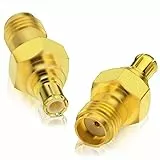 Bingfu DAB Antenna Adattatore MCX Maschio a SMA Femmina Antenna Connettore 2 pz per DAB+ Radio JVC Alpine Pioneer Clarion Kenwood Panasonic Pure Revo