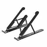 Celly, Supporto da Scrivania per Laptop e Tablet Linea Black Label, Supporto per Laptop con 6 Livelli di Inclinazione, Design Compatto e Richiudibile, Supporto Regolabile, Texture Anti-scivolo, Nero