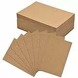 Cozlly 100pcs Kraft Paper in Bianco, 10 * 15cm A6 Biglietti da Visita Carta di Messaggio Vuoto, Carte di Carta Kraft marroni Cartoncini naturale per DIY lavori manuali Graffiti Regali Messaggio