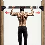 HAKENO Barra per trazioni Nessuna Installazione a Vite Porta Chin up Bar Regolabile Larghezza Meccanismo di bloccaggio Fitness Barra di Allenamento Attrezzatura da Palestra a casa