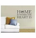 Homemay PVC Wall Stickers English Home is Hearts camera da letto soggiorno finestre e Home decorwallpaper53.3 cm x30.5 cm, Red, 53.3cm x30.5cm