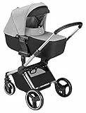CAM Il Mondo del Bambino - art.914/T933 - Sistema Modulare Next Evo - carrozzina, passeggino, seggiolino auto e borsa - made in Italy - perfetto da 0 a 48 mesi - GRIGIO