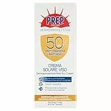 PREP, Crema Solare Viso SPF50 +, Protezione Solare, Protezione Raggi UVA/UVB, Senza Parabeni, Formato 50 ml