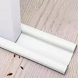 Thnkstaps PU Paraspifferi Sottoporta, Porta Guarnizione Inferiore Universale, Guarnizione Inferiore della Porta, Anti-insetti, Antipolvere e Antirumore (Double-White)