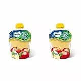 Mellin, Pouch Merenda 100% Mela con Vitamina C - 6 Confezioni da 90 gr (Confezione da 2)