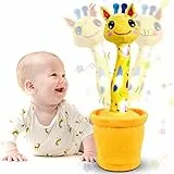 Cactus Ballerino Serie - Giraffa Danzante e Parlante, Peluche Interattivo per Bambini, Giocattolo Musicale che Ripete e Balla, Pupazzo di Cactus con Canzoni Allegre, Regalo Creativo e Divertente