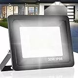 wowspeed Faretti a LED,Faretto LED da Esterno, Super Luminosa Faretto LED,Bianco Freddo Proiettore,Faretti LED Impermeabile IP65,Proiettore da Esterno per Giardino, Patio, Parco, Garage (30W)