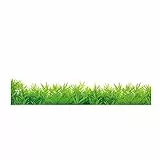 VORCOOL - Adesivo rimovibile di verde erba, decorazione da parete, per bambini, camera, soggiorno, camera da letto, ufficio,