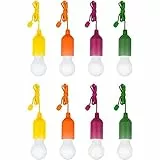 TEMPO DI SALDI 8 X Lampadina Led Portatile Colorata Senza Corrente Per Casa Campeggio Giardino, 8 pezzi