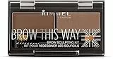 Rimmel London Kit Sopracciglia Brow This Way - Sopracciglia Perfette in 3 Step - Medium Brown - 17.2 g