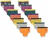 Amazon Essentials Slip in Cotone (in precedenza Spotted Zebra) Bambini e Ragazzi, Pacco da 14, Multicolore/Grandi Felini/Giungla/Righe, 11-12 Anni