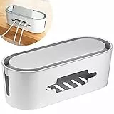 Winfred Scatola di immagazzinaggio cavo 320 x 130 x 115 mm scatola copricavo antipolvere antiscivolo con supporto per smartphone Range cavo per casa ufficio