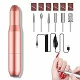 Fresa per Unghie Professionale Elettrica,12 in 1 Portatile kit Manicure e Pedicure Elettrico 20000 RPM Velocità Regolabile,Regalo Festa Della Mamma (rosa)