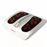 HoMedics Massaggiatore Plantare Shiatsu Deluxe, Massaggiatore per Piedi Elettrico con Funzione Calore, 6 Nodi Rotanti e 18 Testine per un Massaggio ai Piedi Rinvigorente, Bianco