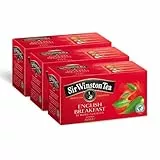Sir Winston Tea, English Breakfast, 75 Filtri (3 Confezioni da 25 Filtri), Gusto Corposo e Aromatico, Certificato RFA, Senza Lattosio, Glutine e Allergeni, Vegan