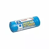 Gallo, 15 SacchettI Spazzatura in Plastica Riciclata, 100% Riciclato, 53x68cm, 30Litri, Blu