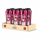 Schwarzkopf Gliss, Shampoo Colour Perfector, Ripatore e Protettore Colore, per Capelli Colorati o Schiariti, con Complesso Ialuronico ed Estratto di Mirtillo Rosso, Confezione da 6 x 250 ml
