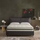 EVERGREENWEB - Materasso Molle Matrimoniale 160x190 Alto 23 cm Cuscini FIOCCO di memory in PROMO 400 molle Bonnel, Made in Italy Ortopedico Medio Rigido | BONNEL PLUS