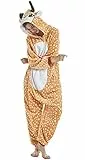 Adulto e Bambino Unisex Unicorno Tigre Leone Volpe Tutina Animale Cosplay Pigiama Costume di Carnevale di Halloween Fancy Dress Loungewear Christmas Deer M 155-165cm