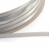 Vaessen Creative Vaessen, nastro di raso, argento, 3 mm x 100 m, lucidante su entrambi i lati, per biglietti, scrapbooking, confezioni regalo e altri progetti creativi, 3mm x 100m
