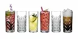 Pasabahce, bicchiere da long drink, 52820 'Timeless' nel design di cristallo, altezza di circa 14,3 cm, set da 6, 30 Centilitri