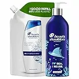 Head & Shoulders Shampoo Antiforfora, Shampoo Capelli, Classic Clean, Kit con Bottiglia Ricaricabile, Ricarica Sostenibile per il 60% in meno di plastica