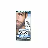 Just for men 6 X BARBA E BAFFI COLORE TINTURA PERMANENTE CON PENNELLO SENZA AMMONIACA CASTANO SCURO M 45 GEL COLORANTE