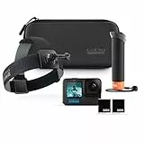 GoPro Pacchetto accessori HERO12: include fotocamera HERO12 Black, The Handler (impugnatura mobile), fascia per la testa 2.0, batteria ricaricabile Enduro (2 in totale) e custodia per il trasporto