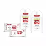 Chilly, Kit Routine con Detergente Intimo Ciclo e Salviette Igiene Intima - Detergente per L'Igiene Intima con Formula Purificante - Salviettine Ideali per Uso Quotidiano - pH 3.5 - 4 Pezzi
