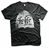 Leffe Licenza Ufficiale Distressed Alcove Logo Uomo Maglietta (Nero), XX-Large