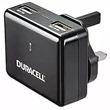 Duracell DR6001A Caricabatterie da Rete, 2 Porte USB, Nero