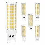 LEDGLE Lampadine LED G9 10W, G9 LED 3000K 900LM, Equivalente 100W Lampada Alogena, Lampadina G9 LED Luce Calda 100-240V, Non Dimmerabile, Angolo del Fascio 360°, 6 Pezzi