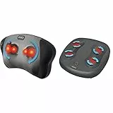 HoMedics Cuscino Massaggiante Shiatsu, Massaggiatore Cervicale Elettrico Multiuso & Dual Shiatsu Massaggiatore Piedi, Massaggiatore Elettrico Plantare Shiatsu con 12 Testine Rotanti