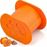 CHENEVER Cevapcici Press Maker, Stampo per Salsicce e Hot Dog, Macchina per Pressare Strisce di Carne a 7 Fori, Non Appiccicosa, Macchina Manuale per Fare Salsicce Fai da Te (Arancione)