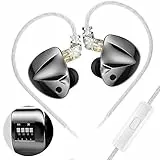LiLiTok Cavo Cuffie In Ear Auricolari Sintonizzabili Personalizzabili, Cuffie HiFi da 3,5 mm con Microfono Zobel Network Circuit Headset per Smartphone Laptop MP3 (Con microfono Con interruttori)