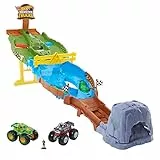​Hot Wheels Torneo dei Titani Playset con Monster Truck Bigfoot e Gunkster per sfide a testa a testa, passa sul ponte innesca 'l'esplosione', Giocattolo per Bambini 4+ Anni, HGV12