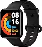 Xiaomi POCO Watch (Black), Misurazione SpO2, Battito Cardiaco, Display AMOLED da 1,6', GPS, Resistenza all'acqua ATM, Nero, Versione Italiana, Unica