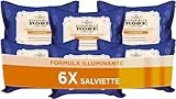 Acqua alle Rose, Salviette Struccanti Illuminanti con Vitamina C di Rosa Canina, Per Viso e Occhi, Rimuovono il Trucco Waterproof - 6 Confezioni da 20 salviettine - Esclusiva Amazon