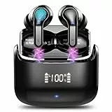 Cuffie Bluetooth, Auricolari Bluetooth 5.3 Cuffie Wireless In Ear con 2 HD Mic, Cuffie Senza Fili Bassi Potenziati, IP7 Impermeabili Cuffiette Bluetooth Sport 40 Ore Cancellazione Rumore, USB-C[Nuovo]