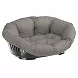 Ferplast Cuccia per Cani da Interno Imbottita, Cuccia in Plastica con Cuscino Cane Letto Cane Lavabile, SOFA' 12 Tortora, (LxWxH) 114x83x37 cm