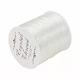 PandaHall 0.8mm 100m Filo Gioielli Filo Elastico Trasparente Filo artigianale Filo bobina elastica Filo per Perline Braccialetti Collane filo per bigiotteria Appendere Decorazioni