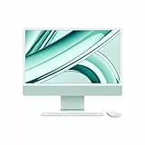 Apple 2023 Computer desktop all-in-one iMac con chip M3: CPU 8-core, GPU 8-core, display Retina 4,5K 24', 8GB di memoria unificata, 256GB di archiviazione SSD, accessori in tinta. Color Verde