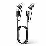 mcdodo Multi Cavo di Ricarica, 60W Cavo USB C PD Ricarica Rapida USB A Type-C a Lightning Type-C Micro Nylon Intrecciato Multiplo Cavetto Compatibile con iPhone Galaxy Huawei Honor Xiaomi Pixel
