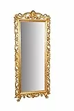 Biscottini Specchio grande da parete e da terra 191x82x4 cm | Specchio da parete grande con cornice in legno | Specchio da terra grande