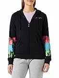 Champion Legacy Color Ground Powerblend Small Logo Full Zip Felpa con Cappuccio, Nero, S Donna