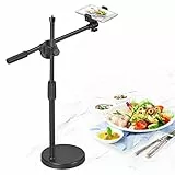 Hivexagon Supporto da Tavolo per Telefono Cellulare Live,Altezza e Angolazione Regolabili,con Base Rotonda Stabile,Perfetto per Il Negozio dal Vivo di Prodotti (36-52 cm)