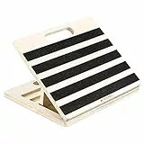 Navaris Pedana Fitness Inclinata - Attrezzo Stretching Polpacci - Rialzo 3 Altezze Strisce Antiscivolo Allungamento Muscolare Casa - Poggiapiedi Legno