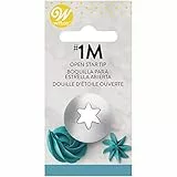 Wilton, 0265435, Cornetto blisterato Grande per decorazioni con la sac à poche, Punta Stella Aperta N. 1M, Acciaio