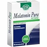 ESI - Melatonin Pura Retard, Integratore Alimentare di Melatonina a Rilascio Prolungato, Senza Glutine e Vegan, Favorisce il Sonno e Contrasta i Risvegli Notturni, 90 Microtavolette