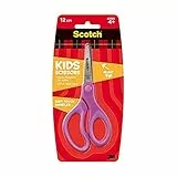 3M Scotch Kids Soft Touch Forbici, Adatte ai Bambini, con Lame in Acciaio Inossidabile e Antiadesivo, Punta Arrotondata e Impugnatura Comfort, Adatte anche per Mancini, Colori Assortiti, 12 cm